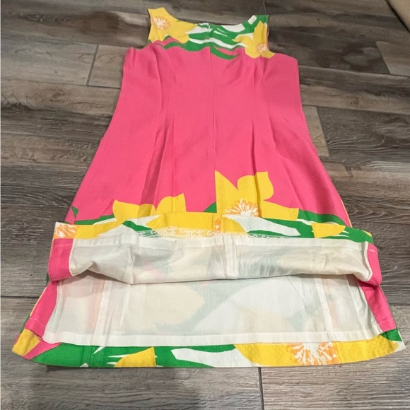 Lilly Pulitzer Pink Floral Shift Dress Women's Sleeveless Size 0 - Picture 7 of 12